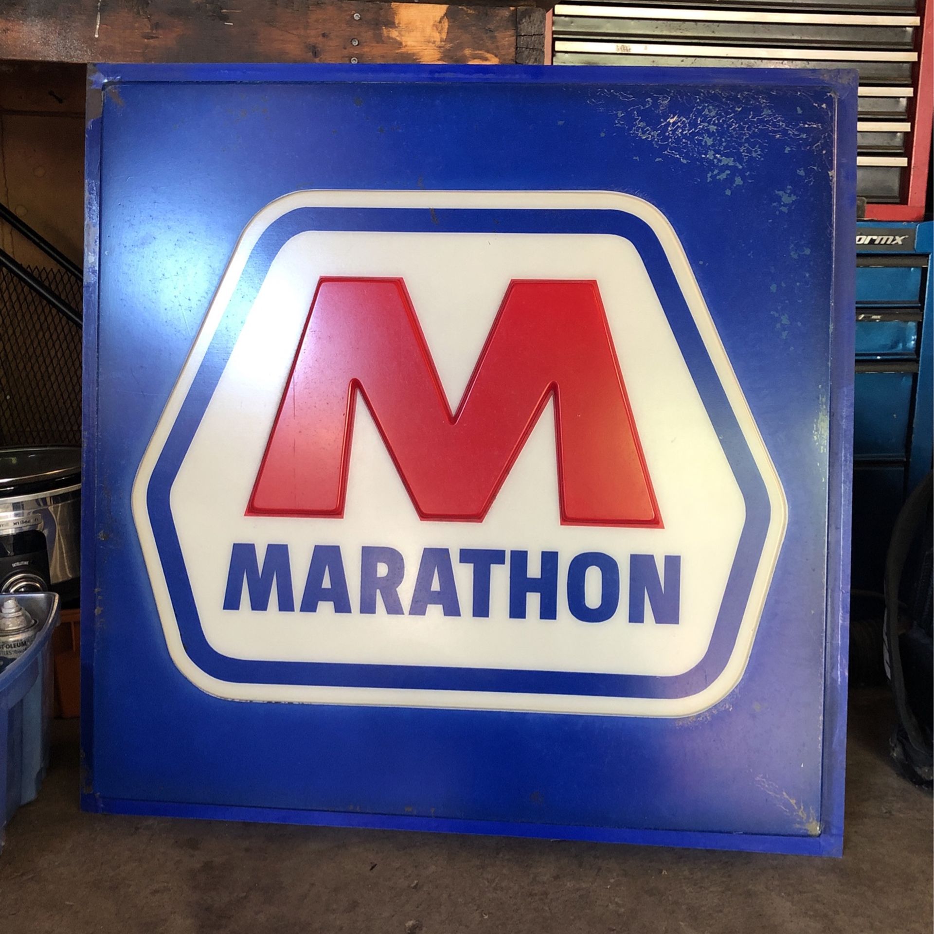 Marathon gas station Sign