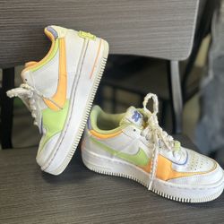 NIKE AIR FORCE 1 SHADOW CASUAL SHOES MULTI-COLOR/WHITE