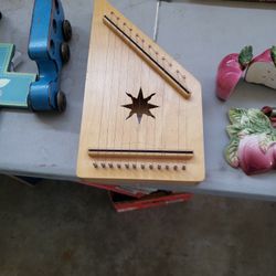 Vintage Wood Lap Harp 