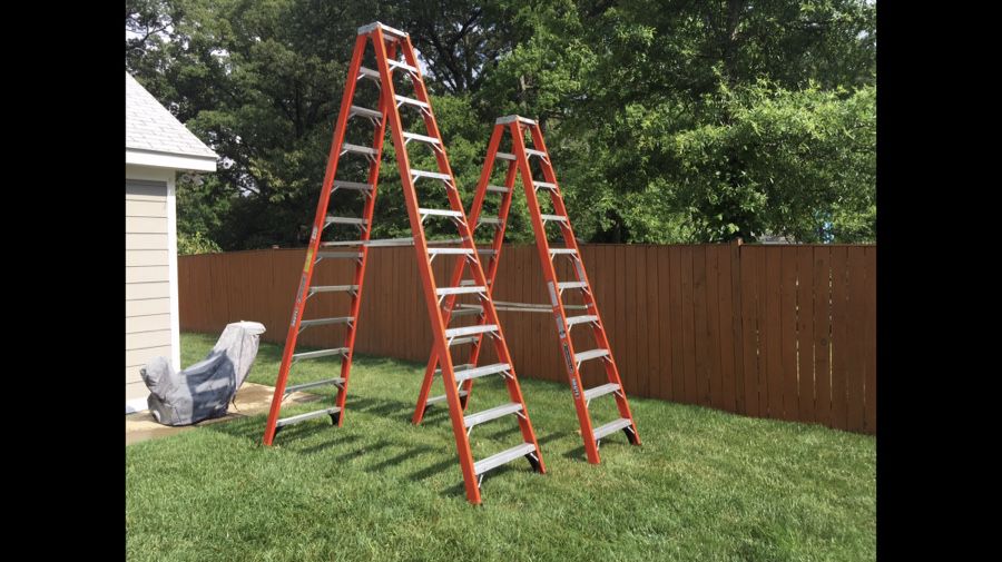 LADDER LOUISVILLE 12 Foot and 10 Foot Specialty Double-Step Ladders