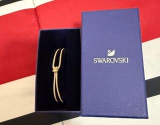 Swarovski Lifelong Bangle in Rose Gold. 6.5” size