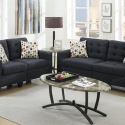 Brand New Black Sofa And Love Seat 