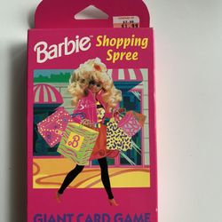 1991 Barbie Shopping Spree Giant Card Game 
