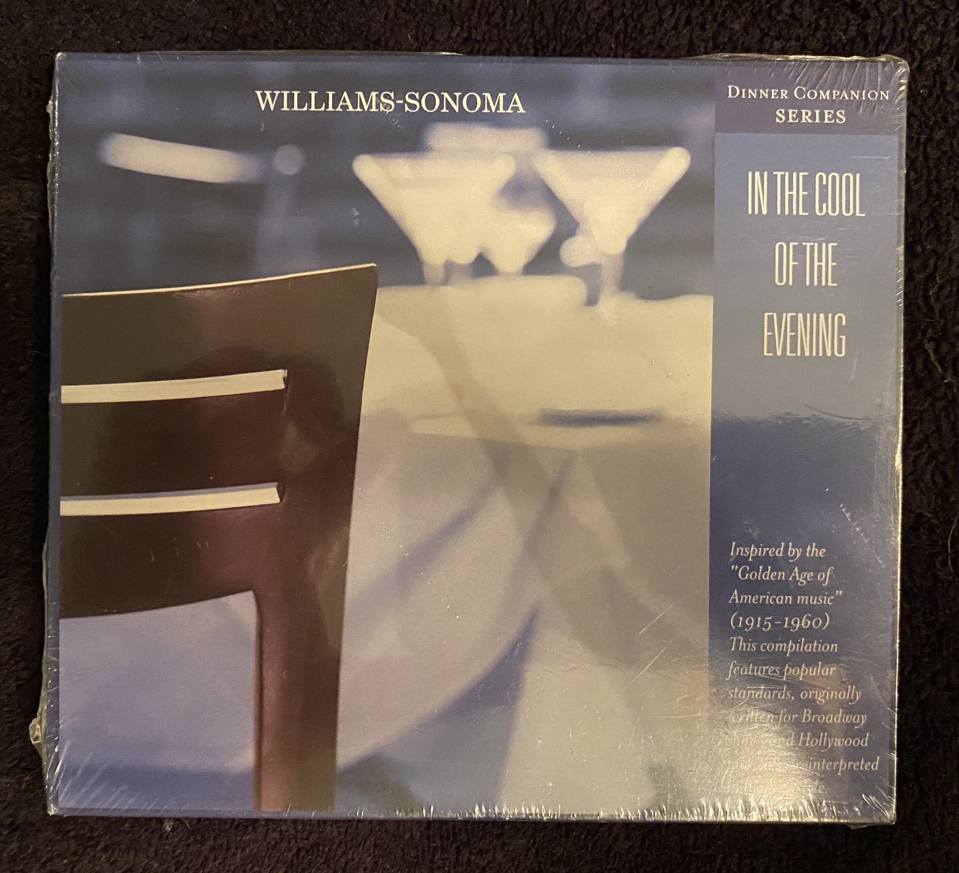 Various Artists Williams Sonoma In The Cool Of The Evening Dinner Companion Series CD 2002 Golden Age Music Nat King Cole Sue Ramey Brand New 