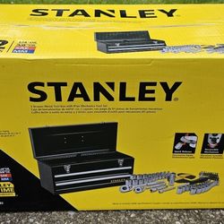 New Stanley Tool Box Chest 81pc Mechanics Tool Set