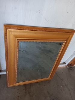 Frame mirror gold 27x33 inches furniture