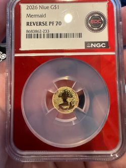 2026 Niue G$1 Mermaid Gold Coin NGC Reverse PF70