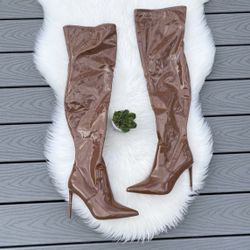 Steve Madden over the knee brown boots