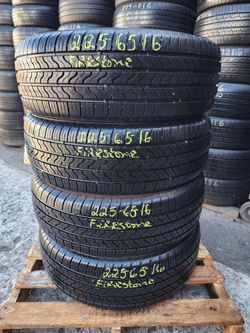 225 65R 16 FIRESTONE ALL SEASON TIRE 2256516 USED TIRES (SET) MOUNT BALANCE INCLUDED