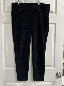 DG2 Diane Gilman Women’s Black Velvet Velour Pants - Size XL - VGUC
