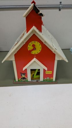 Vintage Fisher Price Little People school house with