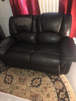 2 black chair recliner..
