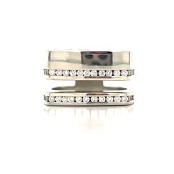 18KT White Gold 0.68-carat Diamond Mens Statement Ring