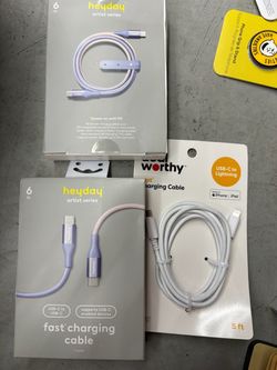 Charging cables and wall ports
