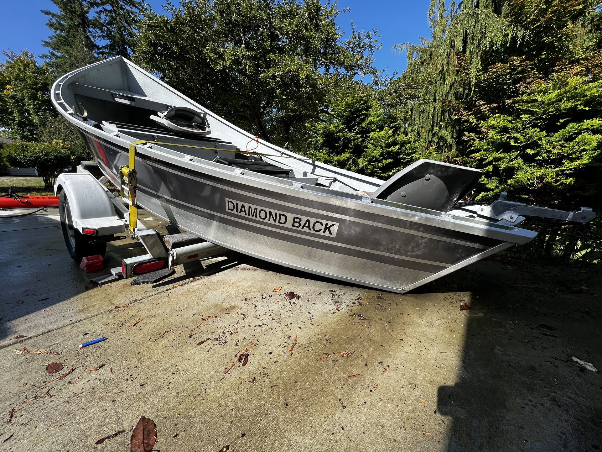 Diamondback Aluminum Drift Boat And Trailer