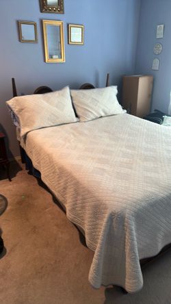 Queen mattress, and frame