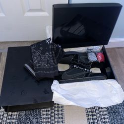 Travis Scott Jordan 1 Low Black Phantoms Size 11