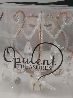 Opulent Treasure Glass Accented Chandelier Night Light