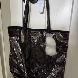 Victoria’s Secret Black Sequin Tote Bag NEW