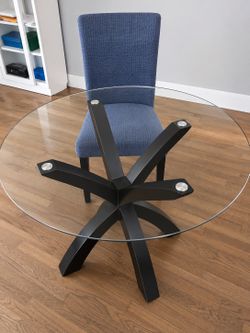 Round glass table