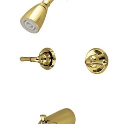 (Brand New Factory Sealed)  Kingston Brass KB242 Magellan Tub and Shower Faucet 2-Magellan Handle, Polished Brass /A13-PF-5484