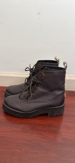 Brown Platform Combat Boots | Women’s Size 6 | Chunky Lace-Up Boots 👢