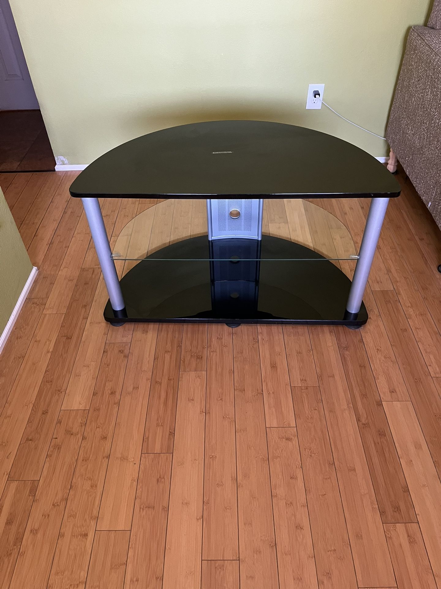 TV Stand Black And Silver $30