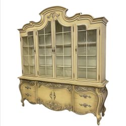 vintage French Rococo style china cabinet by Romweber