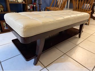Brown and white Dining bench 48 in