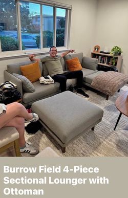 Burrow Field 4-piece sectional Lounger with Ottoman