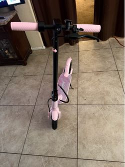 Pink electric scooter
