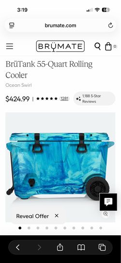 BrüTank 55-Quart Rolling Cooler