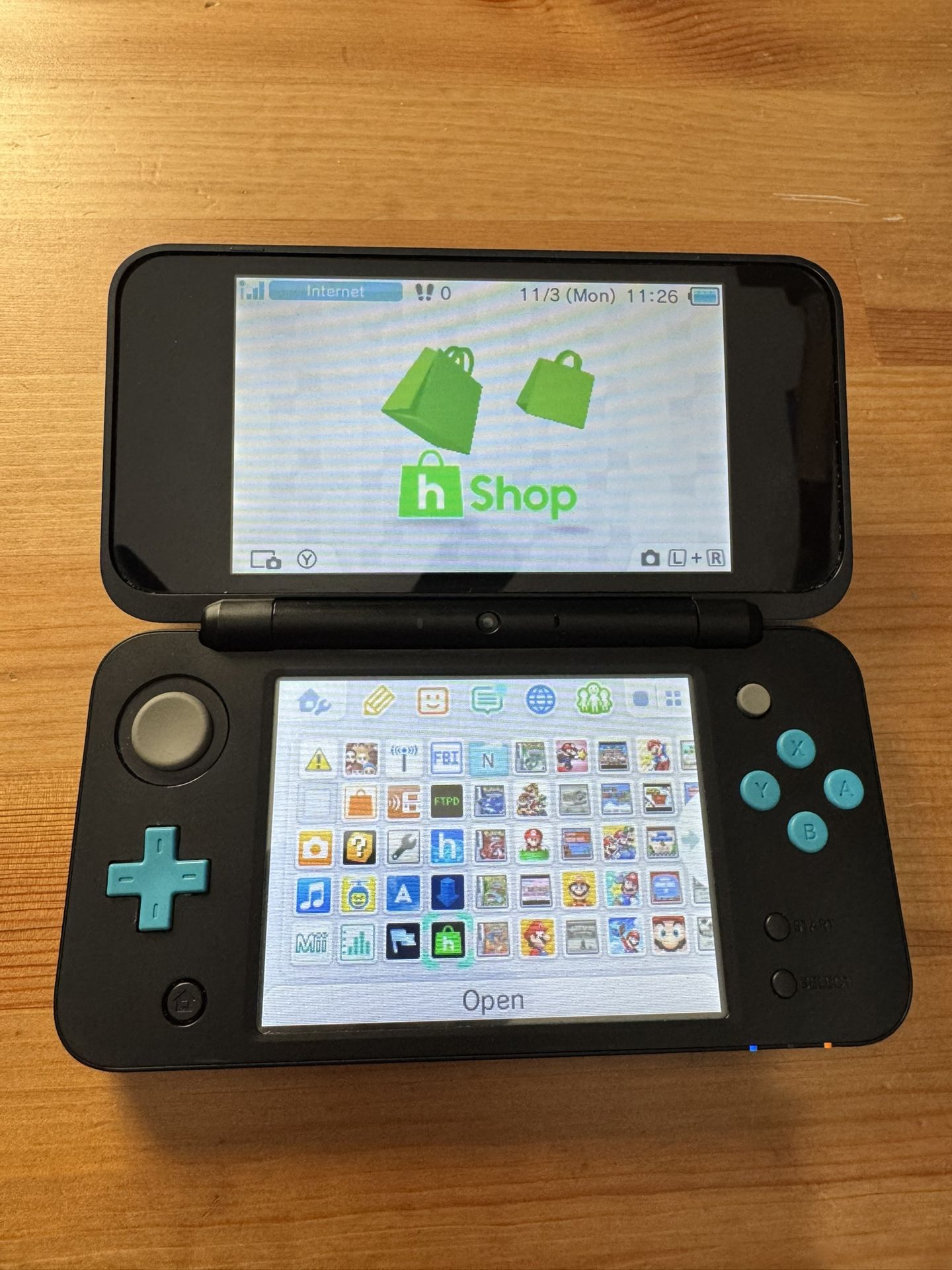 “New” Nintendo 2DS XL (Black, w/hShop, 256 GB SD)
