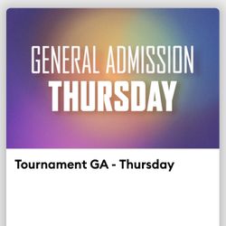 Thursday GA Tickets To Phoenix Open 