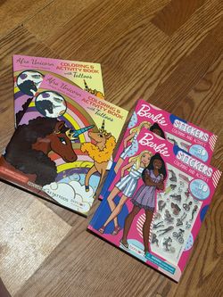 Barbie And Afro Unicorn Coloring Books