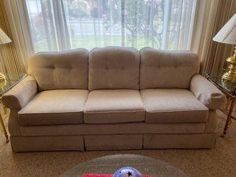 Beige couch.
