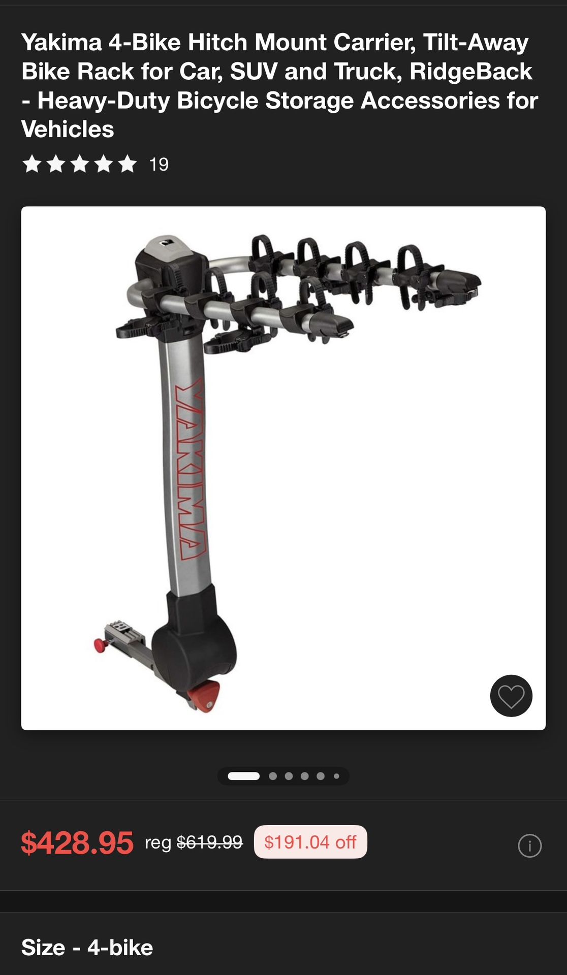 Yakima 4-Bike Hitch Mount