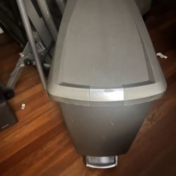 Tall trashcan