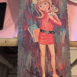 1960's Print On Pressed Board By A. Richard 