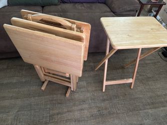 Set of Four collapsible TV Trays