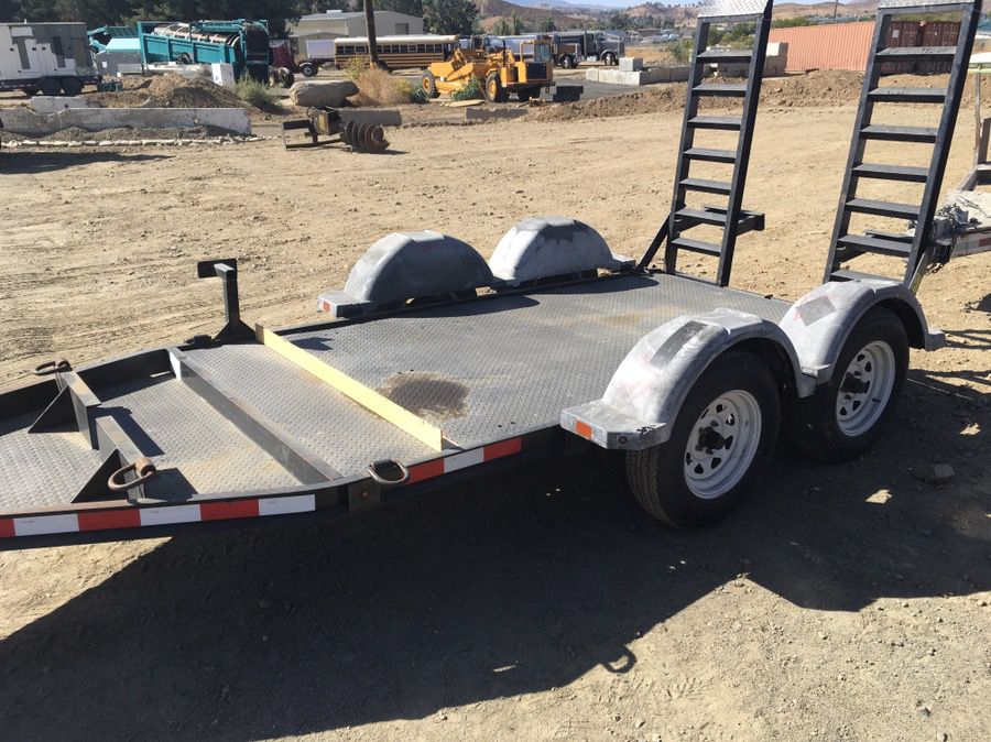 2013 MMDI 10 ft equipment bobcat trailer w-Ramps 6900 lb capacity