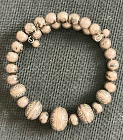 CAROLYN POLLACK RELIOS Sterling Silver SW Desert Bead Memory Wire Bracelet 925