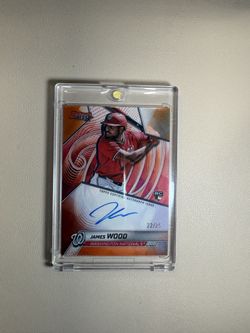 2025 Bowman’s Best Best of 2025 Auto James Wood True Orange /25 Nationals