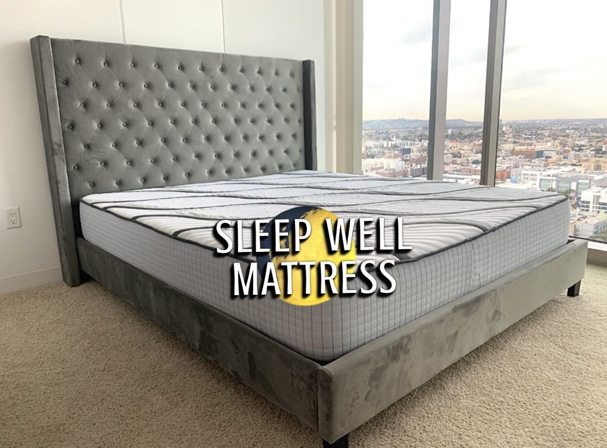 New King Bed Frame With Mattress
