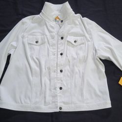 Ruby Rd. Button Front Plus  White Shirt NEW  22W