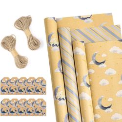 Brand New Gift Wrapping Paper Rolls Set