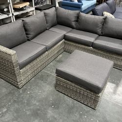 New!  Patio Furniture, Patio Set, Wicker Furniture, Outdoor Furniture, Patio Sofa, Patio Chairs, Resin Wicker Sofa, Wicker Coffee Table