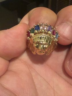 10k gold Indian head ring