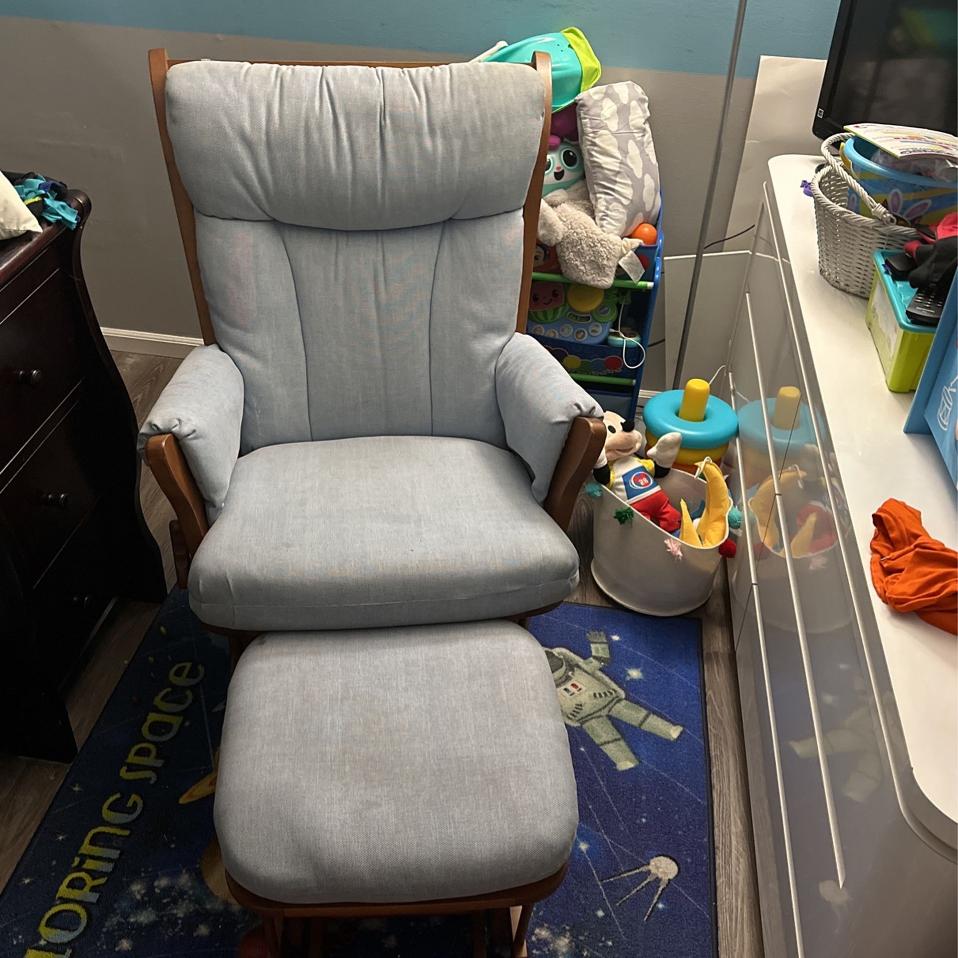 Blue Rocking Chair