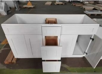 beautiful 60-inch vanity double sink without countertop
